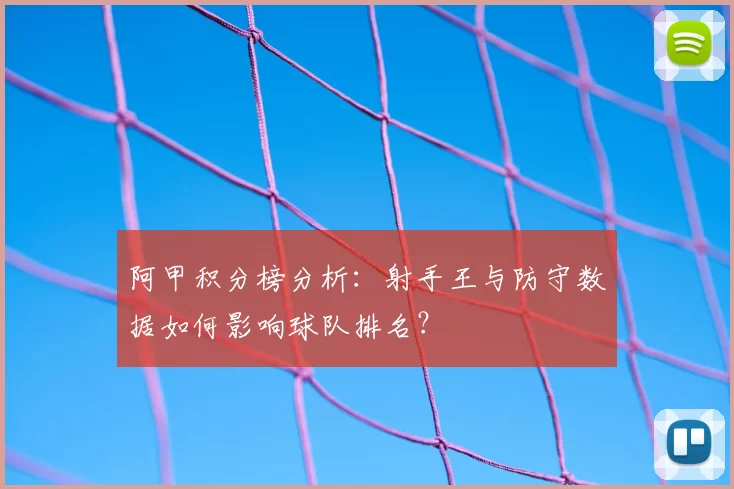 阿甲积分榜分析：射手王与防守数据如何影响球队排名？