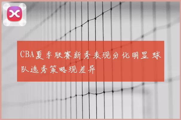 CBA夏季联赛新秀表现分化明显 球队选秀策略现差异